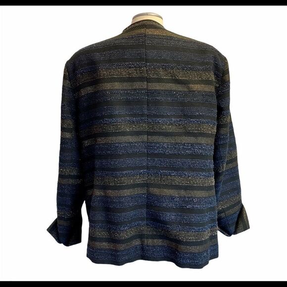 LAURA Plus Blue black gold blazer jacket size 22 - Picture 5 of 6